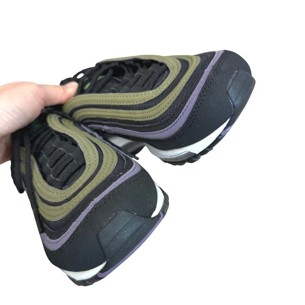 Nike Air Max 97 GS Black Olive Purple DX4734-001 Sneakers Youth size 6.5Y UK6